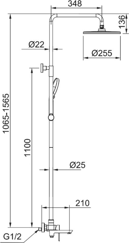 Душевая стойка Raglo R03.24 хром