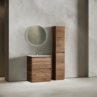 Тумба с раковиной Sancos Libra Floor 70 дуб чарльстон, белая раковина CN7007
