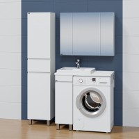 Тумба с раковиной СаНта Марс 29 L напольная, 1 дверца, белая