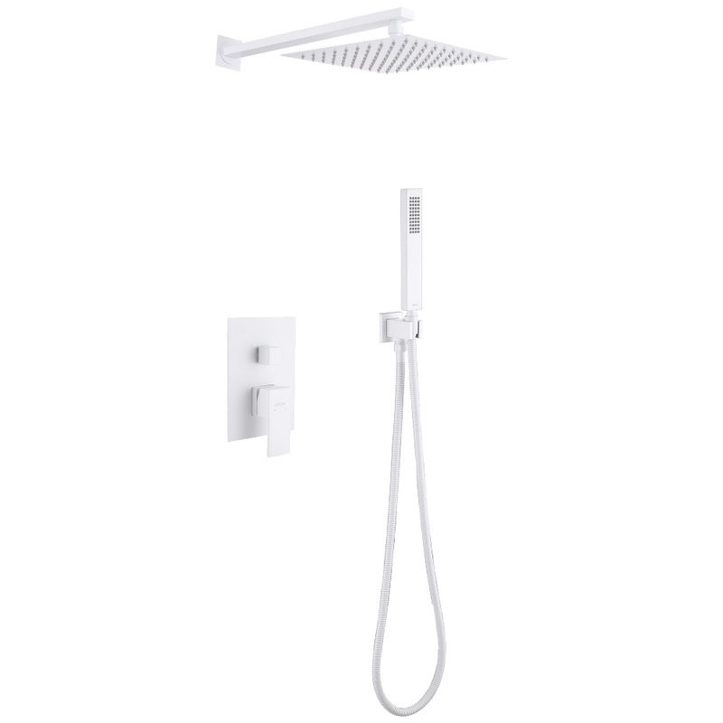 Душевой комплект Abber Daheim AF8219W С ВНУТРЕННЕЙ ЧАСТЬЮ, матовый белый