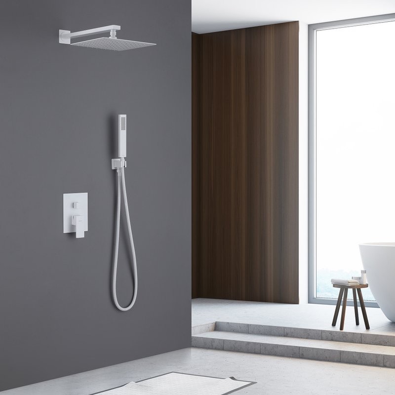 Душевой комплект Abber Daheim AF8219W С ВНУТРЕННЕЙ ЧАСТЬЮ, матовый белый