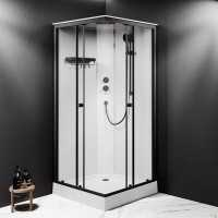 Душевая кабина AM.PM X-Joy Square W94C-403-090BT 90х90 см, матовый черный