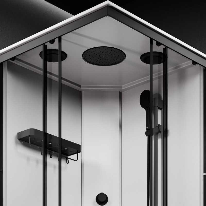 Душевая кабина AM.PM X-Joy Square W94C-403-090BT 90х90 см, матовый черный