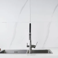 Смеситель для кухни Shevanik S278T оружейная сталь, черный