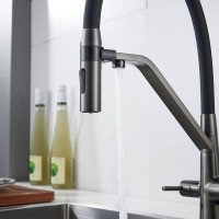 Смеситель для кухни Shevanik S278T оружейная сталь, черный