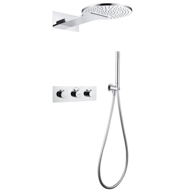 Душевой комплект Abber Wasser Kreis AF8151 С ВНУТРЕННЕЙ ЧАСТЬЮ, хром