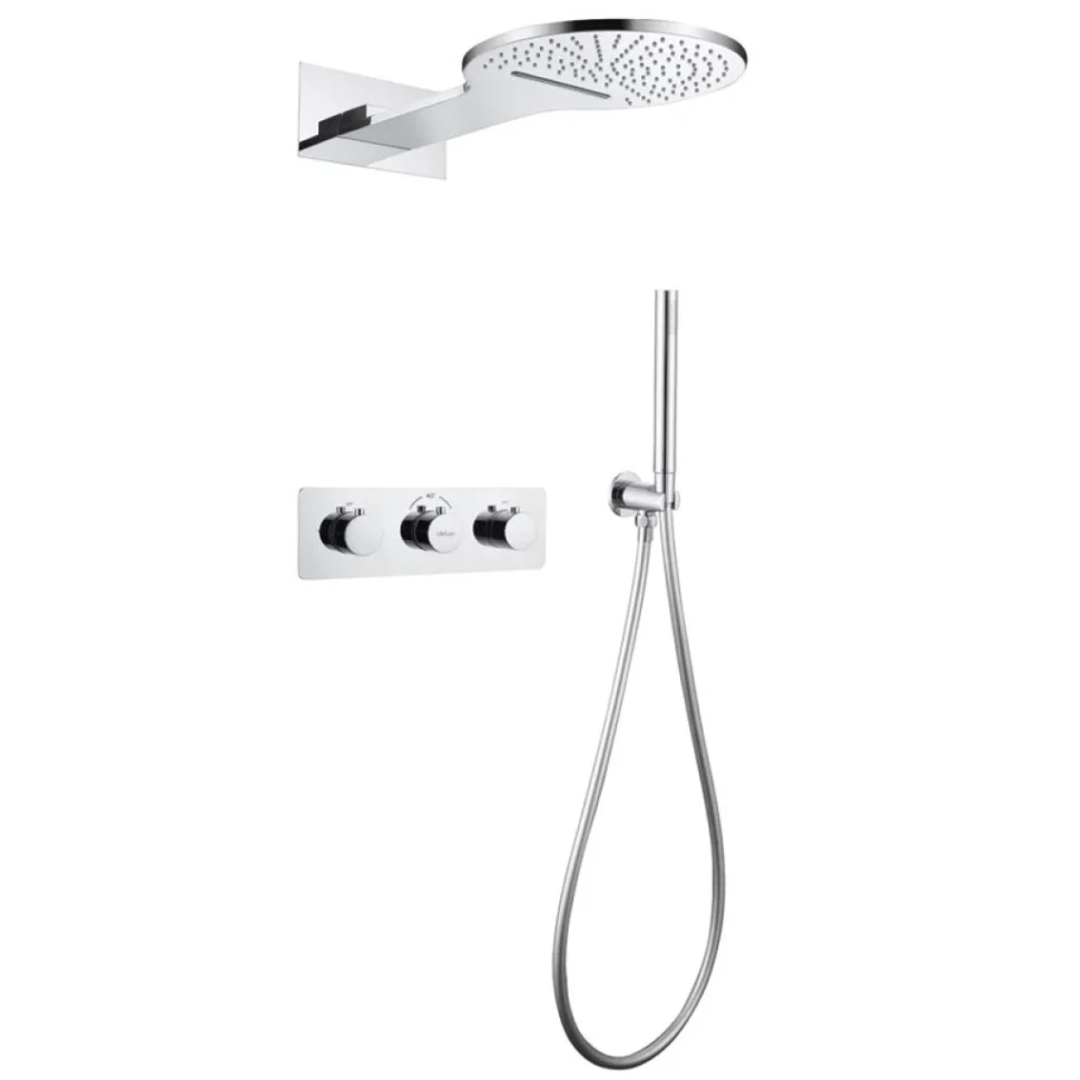 Душевой комплект Abber Wasser Kreis AF8151 С ВНУТРЕННЕЙ ЧАСТЬЮ, хром