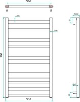 Полотенцесушитель электрический Grota Classic 53x90