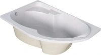 Акриловая ванна 1MarKa Diana L 170x90 см, угловая, левая, пристенная, белая, асимметричная, с каркасом