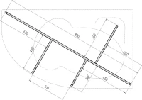 Акриловая ванна 1MarKa Diana L 170x90 см, угловая, левая, пристенная, белая, асимметричная, с каркасом