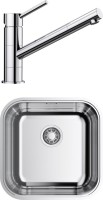Комплект Мойка Omoikiri Omi 44-U/IF-IN Quadro нержавеющая сталь + Смеситель Blanco Kano 521502