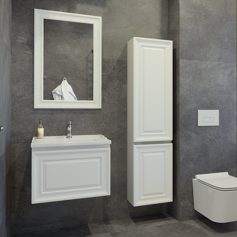 Тумба с раковиной Caprigo Ponza 60 подвесная, белая