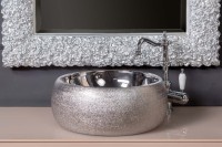 Накладная раковина Armadi Art NeoArt 863 39 серебро, круглая