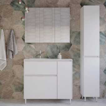 Мебель для ванной Style Line Барселона 90 Люкс Plus L, с бельевой корзиной