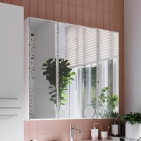 Зеркало-шкаф 1MarKa Соната 90 белый глянец
