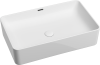 Накладная раковина Ceramicanova Element CN6065 61 глянцевая белая, прямоугольная