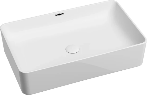 Накладная раковина Ceramicanova Element CN6065 61 глянцевая белая, прямоугольная