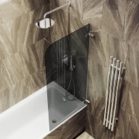 Шторка на ванну Maybahglass MGV-650-4 40 см, профиль хром, стекло графит