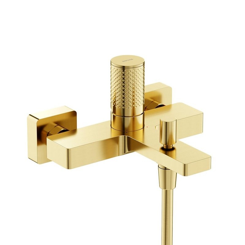 Смеситель для ванны и душа Sancos Nexus, брашированное золото, PVD покрытие, SC9014BG
