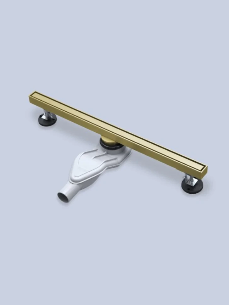 Душевой трап (лоток) AltroBagno Supremo AltroBagnoSupremo071232BG 60 см, решетка матовое золото, с сифоном, под плитку