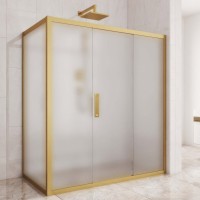 Душевой уголок Kubele DE019 R3-MAT-BR 140х100 см, профиль бронза