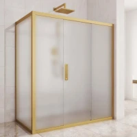 Душевой уголок Kubele DE019 R3-MAT-BR 140х100 см, профиль бронза