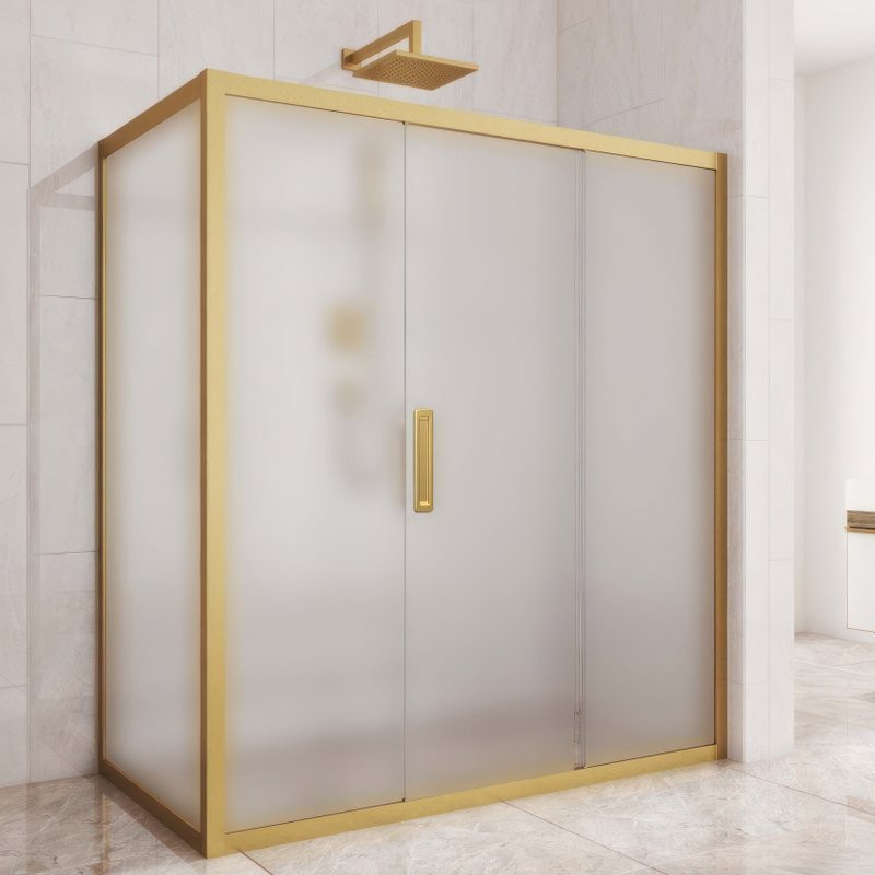 Душевой уголок Kubele DE019 R3-MAT-BR 140х100 см, профиль бронза