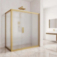 Душевой уголок Kubele DE019 R3-MAT-BR 140х100 см, профиль бронза