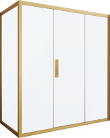 Душевой уголок Kubele DE019 R3-MAT-BR 140х100 см, профиль бронза