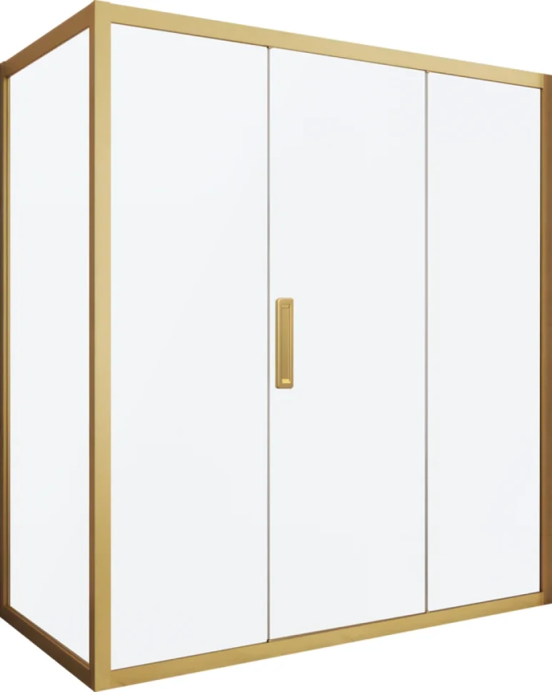 Душевой уголок Kubele DE019 R3-MAT-BR 140х100 см, профиль бронза