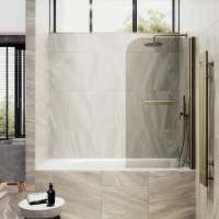 Шторка на ванну Maybahglass MGV-783-2 70x140, профиль бронза, стекло бронза
