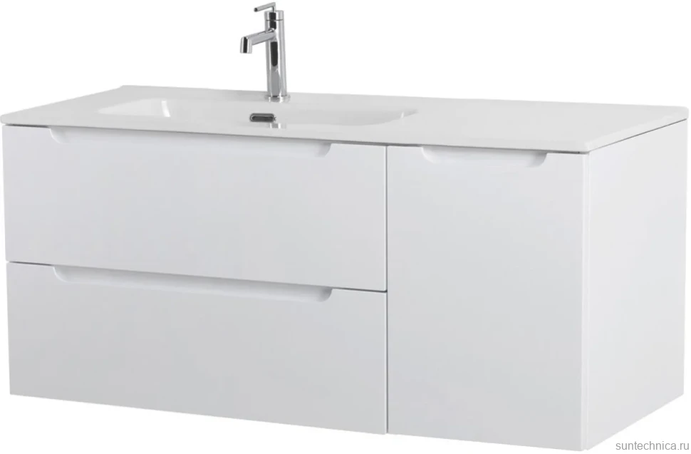 Тумба с раковиной BelBagno Etna 120 L 2 ящика. дверца, bianco lucido
