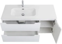 Тумба с раковиной BelBagno Etna 120 L 2 ящика. дверца, bianco lucido