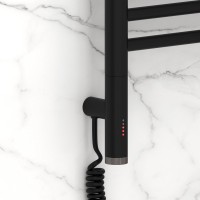 Полотенцесушитель электрический Сунержа Богема 3.1 31-6004-1030 110x35 см, подключение слева, матовый черный, лесенка