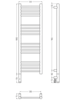 Полотенцесушитель электрический Сунержа Богема 3.1 31-6004-1030 110x35 см, подключение слева, матовый черный, лесенка