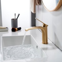 Смеситель для раковины Shevanik S4101G, золотой сатин