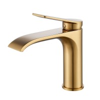 Смеситель для раковины Shevanik S4101G, золотой сатин