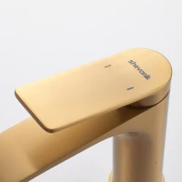 Смеситель для раковины Shevanik S4101G, золотой сатин Смеситель для раковины Shevanik S4101G, золотой сатин