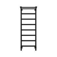 Полотенцесушитель электрический Grota Lore 430х1200 RAL9005 EL 120x45 см, подключение справа, слева, скрытое подключение справа, матовый черный, лесенка, из стали, с полкой
