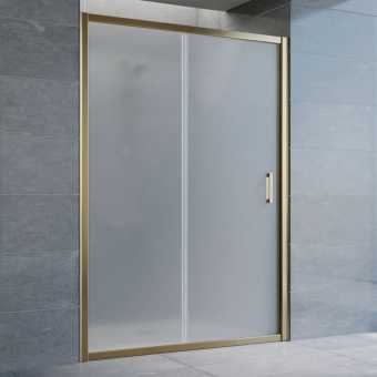 Душевая дверь в нишу Vegas Glass ZP 135 05 10 профиль бронза, стекло сатин