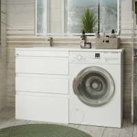 Тумба с раковиной Misty Фостер 70 напольная, под стиральную машину L