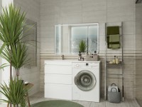 Тумба с раковиной Misty Фостер 70 напольная, под стиральную машину L