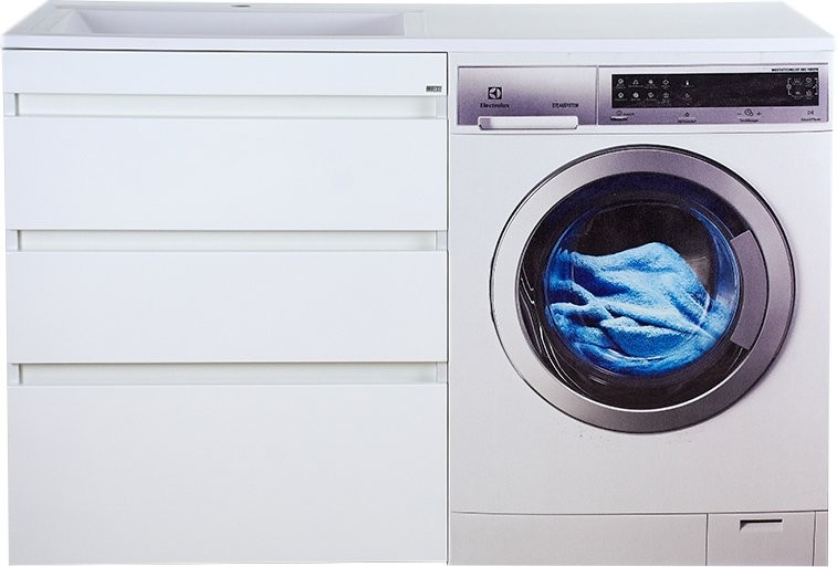 Тумба с раковиной Misty Фостер 70 напольная, под стиральную машину L