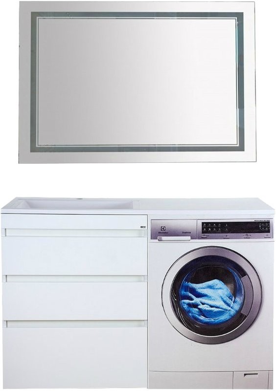 Тумба с раковиной Misty Фостер 70 напольная, под стиральную машину L