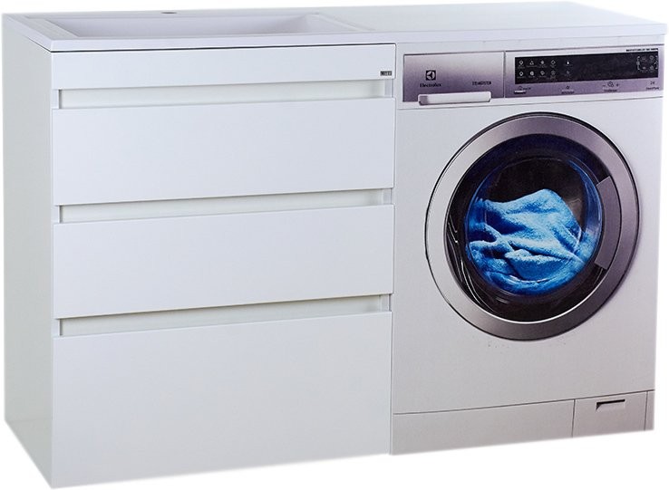 Тумба с раковиной Misty Фостер 70 напольная, под стиральную машину L