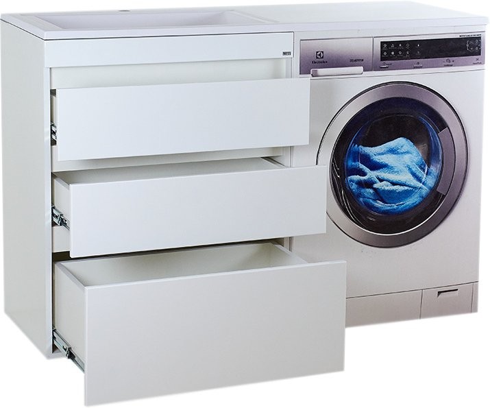 Тумба с раковиной Misty Фостер 70 напольная, под стиральную машину L