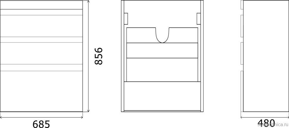 Тумба с раковиной Misty Фостер 70 напольная, под стиральную машину L
