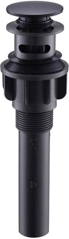 Донный клапан для раковины BelBagno BB-PCU-03-NERO с переливом, матовый черный