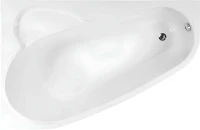 Акриловая ванна Vagnerplast Selena L 160x105 см, угловая, левая, пристенная, белая, асимметричная, с каркасом