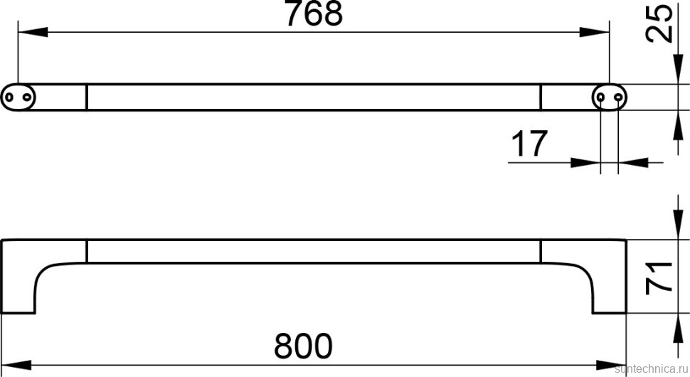 Полотенцедержатель Keuco Edition 400 11501 80 см, хром